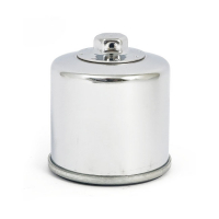 K&N, SPIN-ON OIL FILTER WITH TOP NUT. CHROME