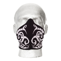 BANDERO BIKER FACE MASK TRIBAL FLAMES PINK