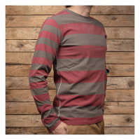 HOLY FREEDOM KRUGER STRIPED T-SHIRT OLIVE GREEN/BORDEAUX