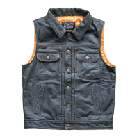 13 1/2 Blood Moon leather vest black