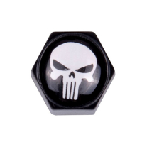 TRIK TOPZ, BLOCK SKULL VALVE CAPS. BLACK/WHITE