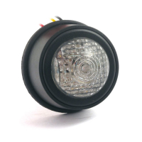 OLD SCHOOL LED TAILLIGHT, TYPE 2. BLACK. CLEAR LENS