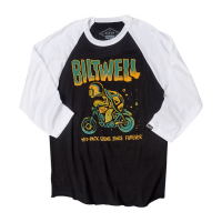 BILTWELL GOONS RAGLAN T-SHIRT BLACK/WHITE