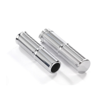 KUSTOM TECH, FL HANDLEBAR GRIP SET. POLISHED ALUMINUM