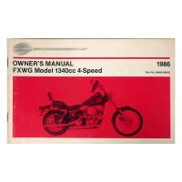 OWNERS MANUAL 1986 FXWG