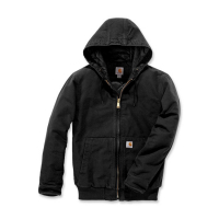 CARHARTT WASHED DUCK INSULATED ACTIVE JACK BLACK