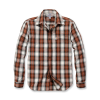 CARHARTT PLAID OPEN COLLAR SHIRT SEQUOIA