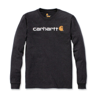 CARHARTT CORE LOGO LS SHIRT CARBON HEATHER