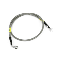 GOODRIDGE BRAKE LINE FRONT, STAINLESS CLEAR COATED