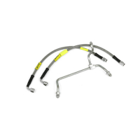 GOODRIDGE BRAKE LINE FRONT, STAINLESS CLEAR COATED