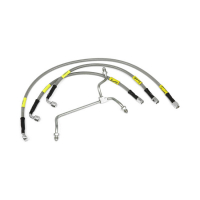 GOODRIDGE BRAKE LINE FRONT, STAINLESS CLEAR COATED