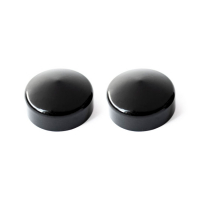 KILLER CUSTOM, FORK TUBE CAP BOLT COVERS. GLOSS BLACK