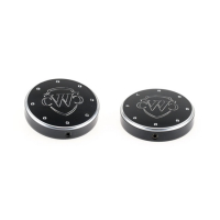 CULT-WERK, 2-PIECE FORK TUBE CAP BOLT COVER KIT, LOGO