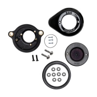 S&S, 'AIR STINGER STEALTH' AIR CLEANER KIT. TEARDROP, BLACK