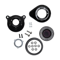 S&S, 'AIR STINGER STEALTH' AIR CLEANER KIT. TEARDROP, BLACK