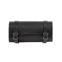 LEDRIE, 'SQUARE' LEATHER TOOL BAG. BLACK. 3 LITER