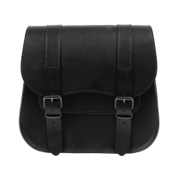 LEDRIE, LEATHER SINGLE SADDLEBAG, 18 LITER. BLACK