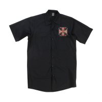 WCC MOTORCYCLE CO. WORKSHIRT BLACK/RED