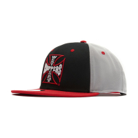 WCC DOMINATOR SNAPBACK FLATBILL CAP GRAY/RED/BLACK