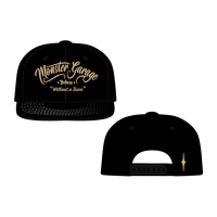 MONSTER GARAGE DISMANTLERS FLATBILL SNAPBACK CAP BLACK