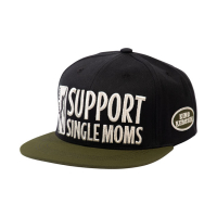 KING KEROSIN SUPPORT SINGLE MOMS SNAPBACK CAP BLACK/OLIVE