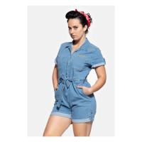 QUEEN KEROSIN SPEEDWAY SHORT OVERALL STONE WASHED