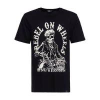 KING KEROSIN REBEL ON WHEELS T-SHIRT BLACK