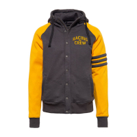 KING KEROSIN RACING CREW JACKET GREY/YELLOW