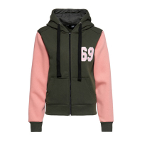 QUEEN KEROSIN SUGAR BABE HOODIE OLIVE/PINK