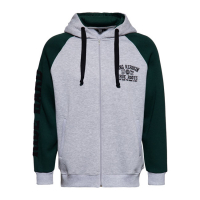 KING KEROSIN TRUE ROOTS HOODIE GREY MELANGE/SMOKE GREEN