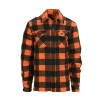 Lumberjack flannel shirt checkered orange/black