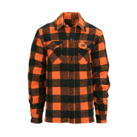 LUMBERJACK FLANNEL SHIRT CHECKERED ORANGE/BLACK