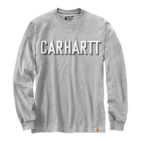 CARHARTT GRAPHIC LOGO LONGSLEEVE HEATHER GREY