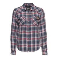 QUEEN KEROSIN ACID CHECKERED SHIRT NAVY/BORDEAUX