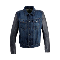 KING KEROSIN DENIM LEATHER JACKET BL