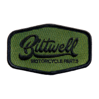 BILTWELL CURSIVE PATCH 3,5" BLACK/GREEN