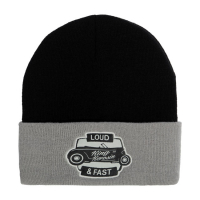 KING KEROSIN LOUD AND FAST BEANIE NAVY/DARK GREY