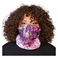 LETHAL ANGEL WATERCOLOR SKULL TUBE MASK PURPLE