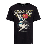 KING KEROSIN PIN UP MOTOR T-SHIRT BLACK