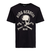 KING KEROSIN SKULL PALMA T-SHIRT BLACK