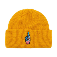 LOSER MACHINE DOUBLE CROSS BEANIE GOLD