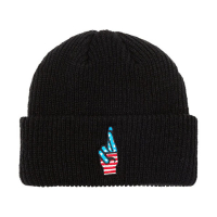 LOSER MACHINE DOUBLE CROSS BEANIE BLACK