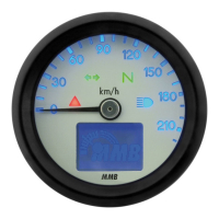 ELECTRONIC 48MM SPEEDO BASIC, 220 KM/H