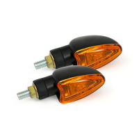 ARROW MINI TURN SIGNAL, BLACK. SMOOTH