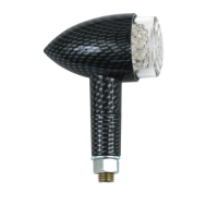 MINI BULLET TURN SIGNALS, CARBON (LED)