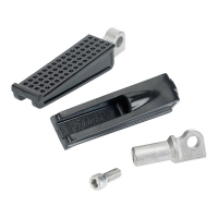 BILTWELL, SANDERSON FOOT PEGS. BLACK STAINLESS