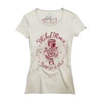 ROKKER REBEL ROSES LADIES T-SHIRT WHITE