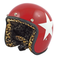 BANDIT HELMET STAR, RED W/WHITE STAR