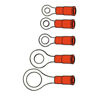 CONNECTORS, RING TERMINAL PVC, CRIMP. RED 3.5MM