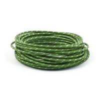 WIRING CLOTH COVERED WIRE 25FT, GREEN